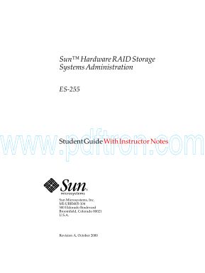 Cover of eBook[SOLARIS] - ES255 Sun Hardware RAID Storage Systems Administration Student Guide.pdf